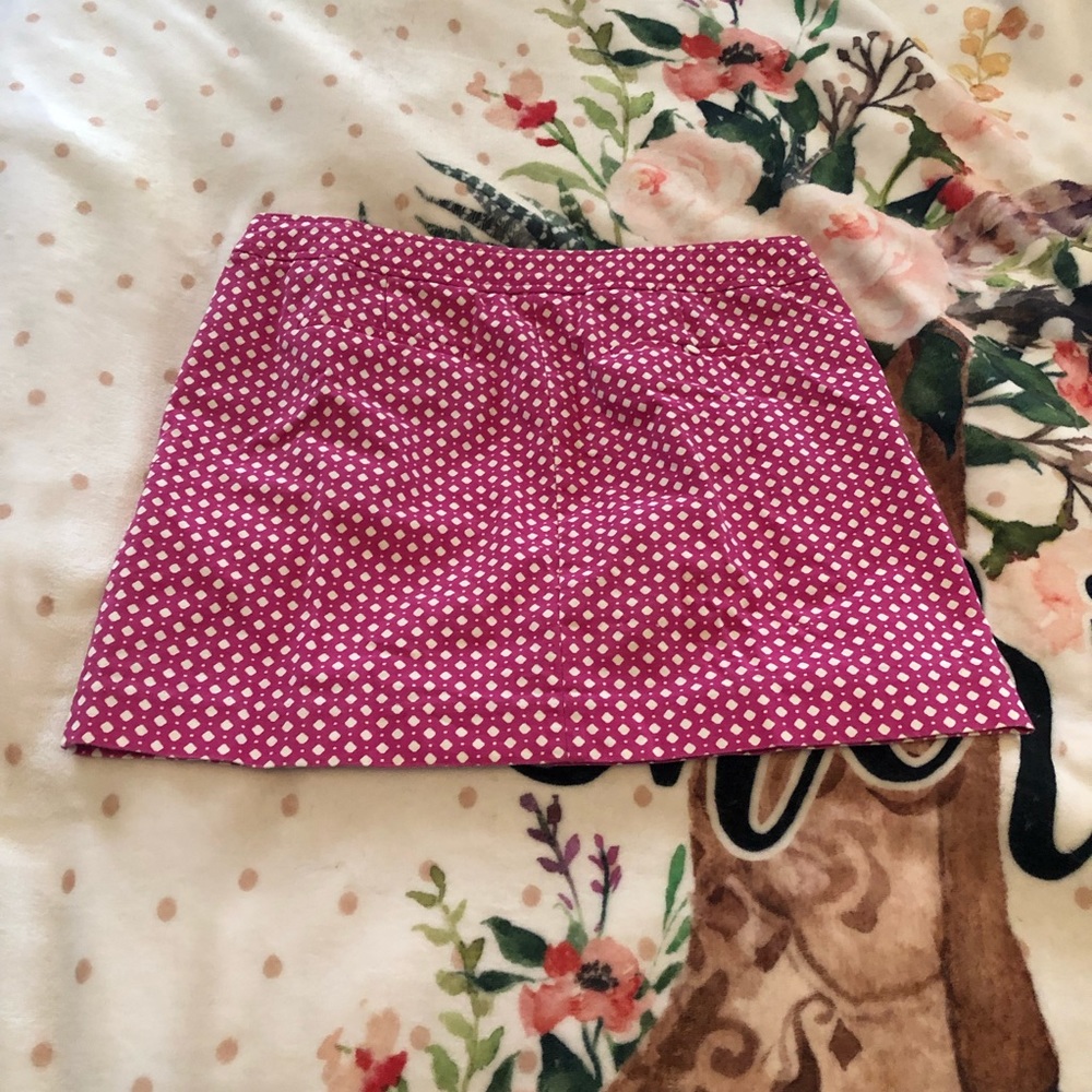 j Crew Pink Polka Dot Mini Skirt - Picture 2 of 3